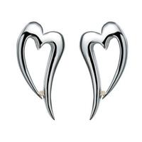 hot diamonds just add love silver earrings de100