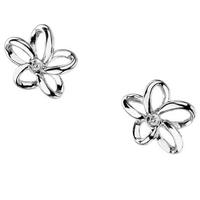 Hot Diamonds Flower Silver Earrings DE248