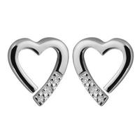 Hot Diamonds Just Add Love Silver Earrings DE110