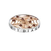 Hot Diamonds Emozioni Rose Gold Plated Web Red Cubic Zirconia 33mm Coin EC111