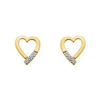 Hot Diamonds Gold Plated Memories Diamond Open Heart Earrings DE401