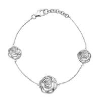 Hot Diamonds Silver Trio Eternal Rose Bracelet DL271