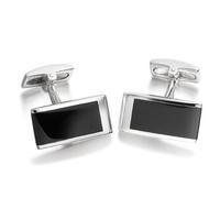 hoxton london silver black and onyx cufflinks