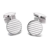 Hoxton London Silver Round Cufflinks