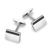 Hoxton London Silver and Black Sapphire Cufflinks