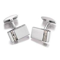 hoxton london silver and marcasite rectangle cufflinks