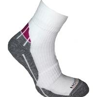 Horizon Pro Racket Quarter Socks 4-7 White/Grey/Pink