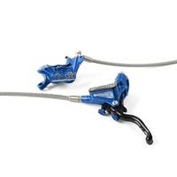 Hope - Tech3 V4 Disc Brake w/Braided Hose (No Rotor) Rear Left Blue