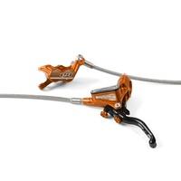 Hope - Tech3 E4 Disc Brake w/Braided Hose (No Rotor) Rear Left Orange