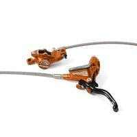 Hope - Tech3 X2 Disc Brake w/Braided Hose (No Rotor) Rear Left Orange