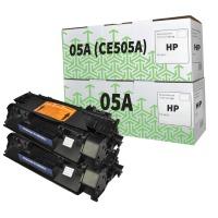 hp 05a ce505d compatible black toner cartridge twin pack