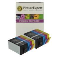 HP 920xl ( CD972 / CD973 / CD974 / CD975 ) Compatible Black and Colour 8 Ink Cartridge Pack