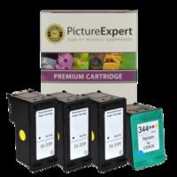 HP 339 and 344 Compatible Black and Colour Ink Cartridge 4 Pack