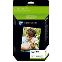 HP 363 ( Q7966EE ) Ink Cartridges + 150 shts 210g Gloss Paper