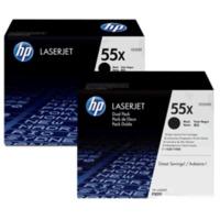 hp 55x ce255xd original high yield black toner cartridge twinpack