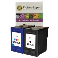HP 27 / 28 ( C8727AE / C8728AE ) Compatible Black and Colour Ink Cartridge Pack