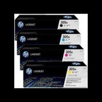 HP 305A (CE410A / CE411A / CE412A / CE413A) Original Black and Colour Toner Cartridge Pack *£50 Cashback*