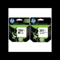 hp 350xl cb336ee and hp 351xl cb338ee original black and colour high c ...