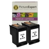 hp 301xl ch563ee compatible high capacity black ink cartridge twin pac ...