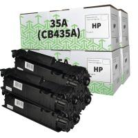 hp 35a cb435a compatible black toner cartridge quad pack