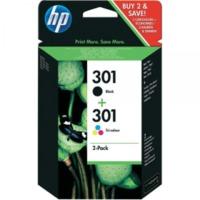 HP 301 ( N9J72AE ) Original Black and Colour Ink Cartridge Pack