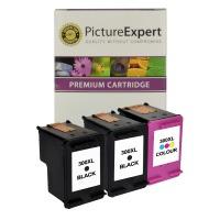 HP 300XL ( CC641EE / CC644EE ) Compatible High Capacity Black and Colour 3 Ink Cartridge Pack