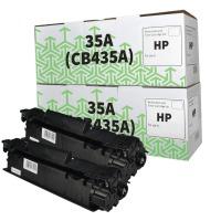 hp 35a cb435a compatible black toner cartridge twin pack