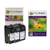 HP 15 / 78 ( C6615de / C6578ae ) Compatible Black and Colour Ink Cartridge and Photo Paper Pack