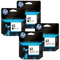 HP 62 ( J3M80AE ) Original Black and Colour Ink Cartridge 4 Pack