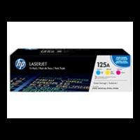 HP 125A ( CF373AM ) Original Cyan, Magenta, Yellow 3 Toner Cartridge Pack