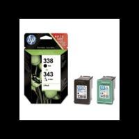 HP 338 / 343 ( SD449EE ) Original Black and Colour Ink Cartridge Pack