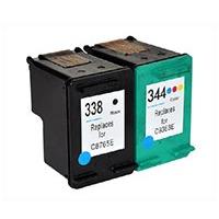 HP 338 / 344 High Capacity Compatible Black and Colour Ink Cartridge Pack