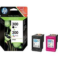 HP 300 ( CC640EE / CC643EE ) Original Black and Colour Ink Cartridge Pack
