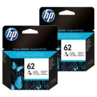 HP 62 ( C2P06AE ) Original Colour Ink Cartridge Twin Pack