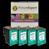 HP 343 ( C8766ee ) Compatible Standard Capacity Colour Ink Cartridge Quadpack