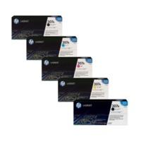 HP 307A (CE740 / CE741 / CE743 / CE742) Original Black and Colour Toner Cartridge 5 Pack *£100 Cashback*