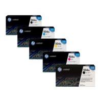 HP 504A (CE250 / CE251 / CE253 / CE252) Original Black and Colour Toner Cartridge 5 Pack *£100 Cashback*