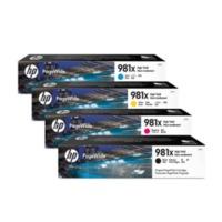 HP 981X (L0R09A/10A/11A/12A) Original Page Wide High Capacity Black and Colour Ink Cartridge Pack