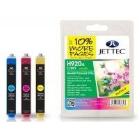 hp920xl cmy multipack remanufactured jettec ink cartridge h920cmyxl