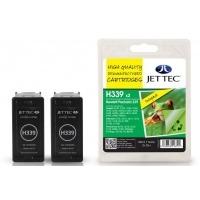 hp339 c8767ee black hc twinpack remanufactured jettec ink cartridge