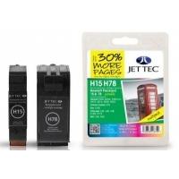 HP15/78 C6615D C6578AE MULTIPACK Remanufactured JetTec Ink Cartridge