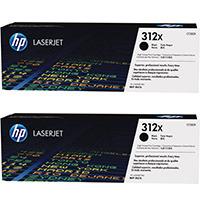 hp 312x black toner cartridge twin pack cf380xd