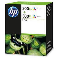 HP No.300XL Tri Colour Ink Cartridge Twin Pack