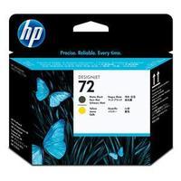 hp no 72 matte black and yellow printhead