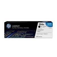 HP 304A Black Toner Cartridge Dual Pack