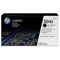 HP 504X Black Toner Cartridge Dual Pack