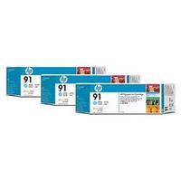 HP No. 91 Light Cyan Ink Cartridge (3 Pack)