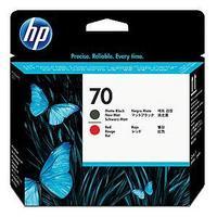 HP No. 70 Matte Black and Red Printhead