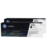 hp 312x high yield black toner cartridge dual pack cf380xd