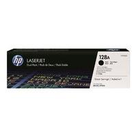 hp 128a dual pack black toner cartridge ce320ad